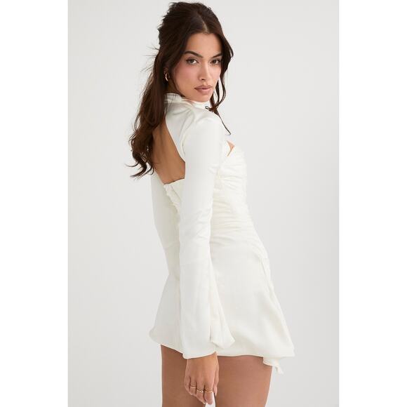 House of CB Toira Ivory Draped Corset Mini Dress Size XS Extra Small - Picture 4 of 10